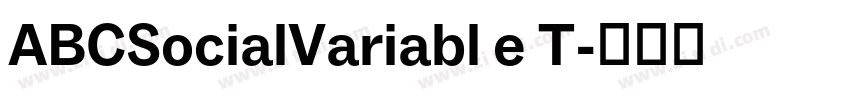 ABCSocialVariabl e T字体转换